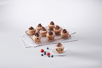 Muffins - Glazed Berry Cream Muffins Topped with Nutella®