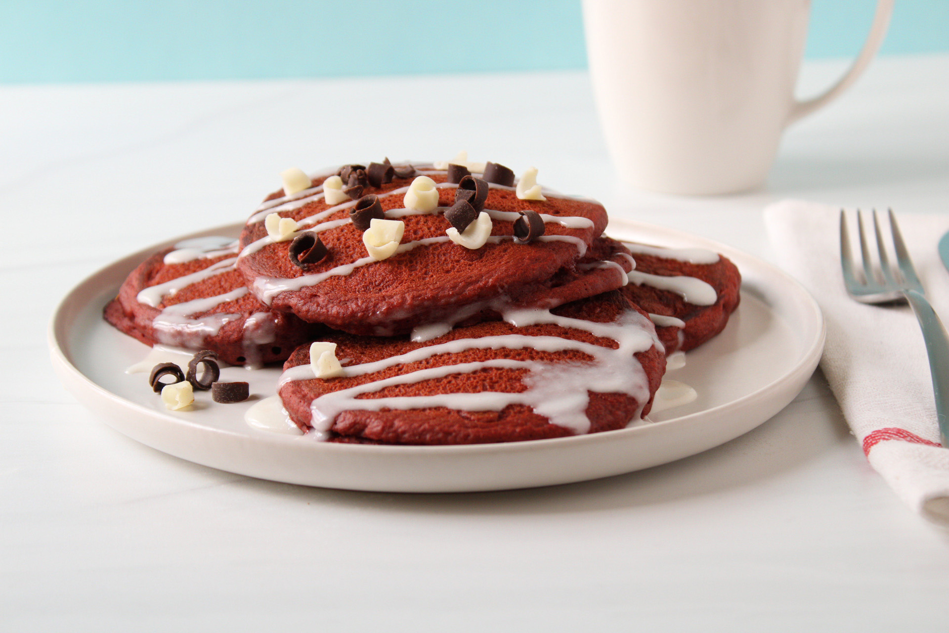 Pancakes - Sweet Cream Red Velvet Pancakes