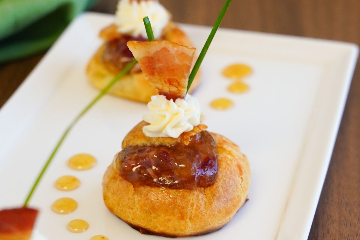 Maple Bacon Jam Gougères